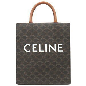 Celine Vertical Cabas Triomphe Canvas 2Way Bag Tan Brown Handbag Shoulder